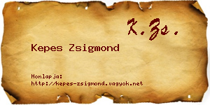 Kepes Zsigmond névjegykártya